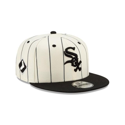 Chicago White Sox Gorra | New Era MLB Pinstripe 9fifty Snapback Cap Mexico - Blancos